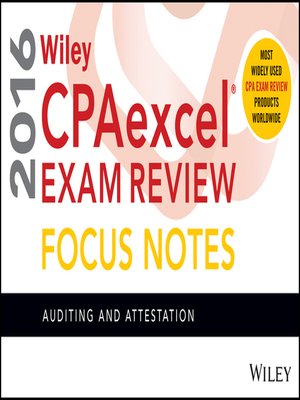 cover image of Wiley CPAexcel Exam Review 2016 Focus Notes
